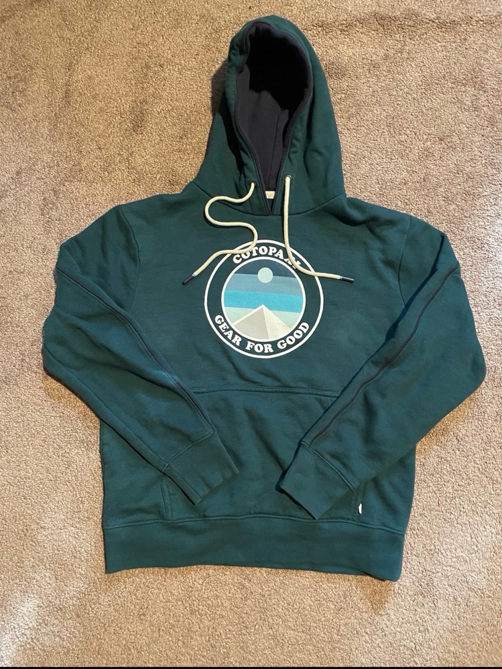 Mens Cotopaxi Teal Pullover Hoodie